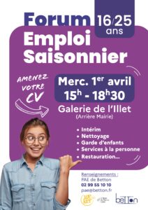 Groupe Rennes Clair Entreprise De Nettoyage Rennes Affiche Forum Emploi Saisonnier