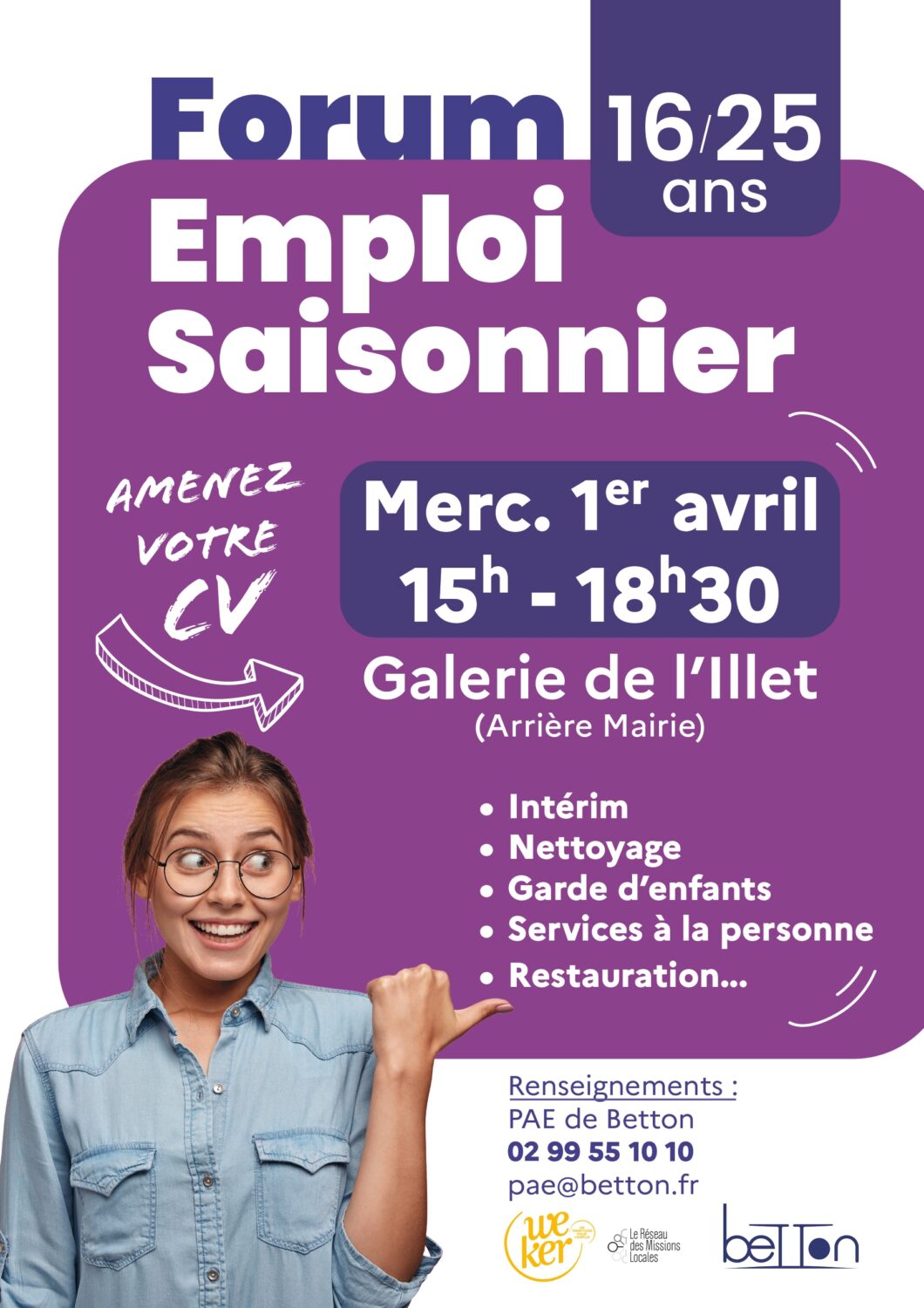 Groupe Rennes Clair Entreprise De Nettoyage Rennes Affiche Forum Emploi Saisonnier